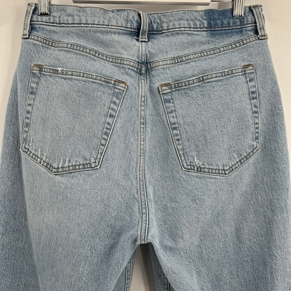 Abercrombie & Fitch Dad‎ High Rise Jeans Size 10S Curve Love Asymmetrical Waist